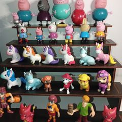 Collection Of Childrens Toy Figures Peppa, Paw Patrol Scooby Doo Etc Good Used Order