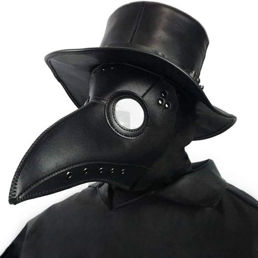 SEASONAL SALE   Plague Doctor Mask Black Leather Long Nose Bird Beak Steampunk Masks Costume Props for Masquerade Halloween Party Carnival Cosplay