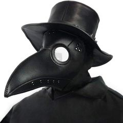 SEASONAL SALE   Plague Doctor Mask Black Leather Long Nose Bird Beak Steampunk Masks Costume Props for Masquerade Halloween Party Carnival Cosplay