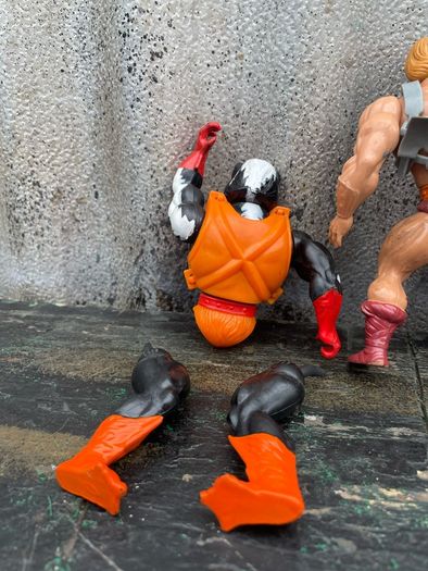 Vintage Masters of the Universe, He-man, Prince Adam, Stinker, Grizzlor, Whiplash, Mossman, c1980s