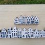 Collection of 16 porcelain miniature houses KLM Image 5