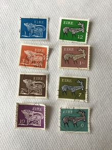 8 Celtic Animal stamps 1960's