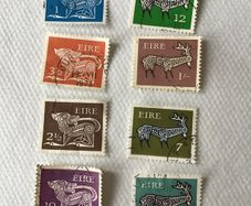 8 Celtic Animal stamps 1960's