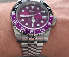 Seiko 4R35 Automatic Purple GMT-Style Mod