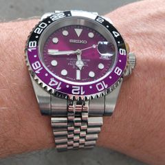 Seiko 4R35 Automatic Purple GMT-Style Mod