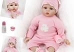 Realistic Reborn Dolls Baby Girl 22inch 55cm Soft Vinyl Silicone Real Life Baby Dolls Looking Newborn Reborn Dolls Toddler Baby Girl Toy Best Xmas Gift (FREE POSTAGE)