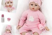 Realistic Reborn Dolls Baby Girl 22inch 55cm Soft Vinyl Silicone Real Life Baby Dolls Looking Newborn Reborn Dolls Toddler Baby Girl Toy Best Xmas Gift (FREE POSTAGE)