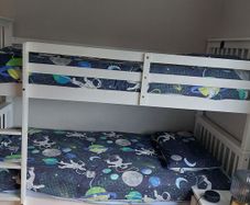 Bunk Beds - single with bedding