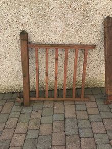 Garden deck railing.