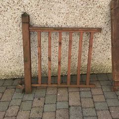 Garden deck railing.