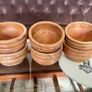 Rare Set 6 Rustic Irish Wood Turned Beehive Style Bowls Retos Shannon 1970s Image 9