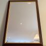 Large Rectangular Mirror with Dark Wood & Gold Frame Image 4