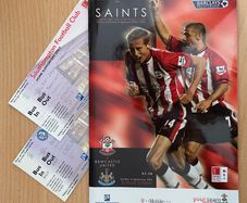 2004 Southamton v Newcastle United - Premier League Programme + Tickets