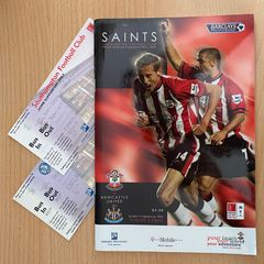 2004 Southamton v Newcastle United - Premier League Programme + Tickets