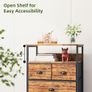 Bedside Table Cabinet with 3 Drawers for Bedroom, End Table Sofa Sid with Storage for Living Room Image 5