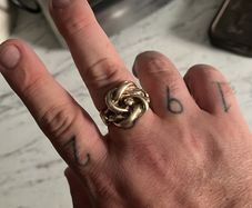 knot ring 20g size Y/z