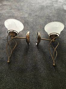 Brass wall lights