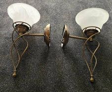 Brass wall lights
