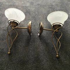 Brass wall lights
