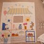 IKEA KURA Bed Curtains // Market stall pattern Image 3