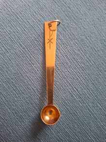 Vintage Topazio Portugal 833 Silver Gilt Vermeil liturgical spoon Chi- Rho monogram