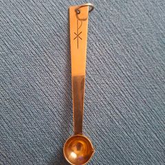 Vintage Topazio Portugal 833 Silver Gilt Vermeil liturgical spoon Chi- Rho monogram