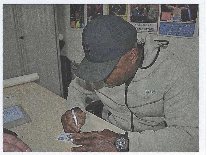Nigel Benn vs Gerald McClellan Boxing Ticket - Signed By Nigel Benn - 0001