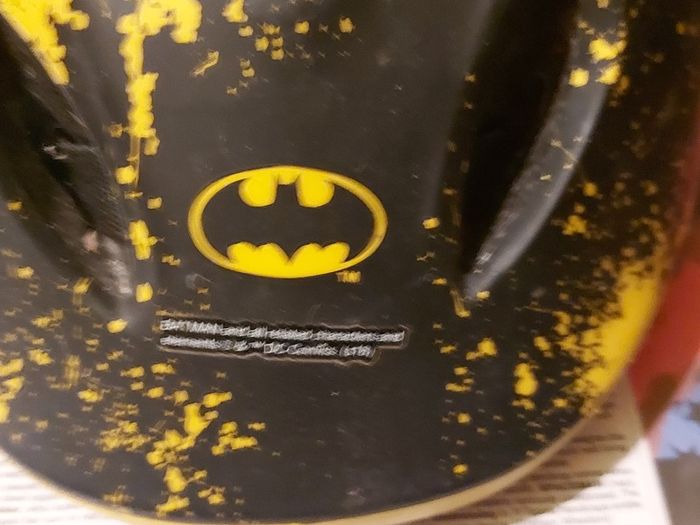 2 Childrens Safety Cycle Helmets, Car Wash & Batman, in very good condition