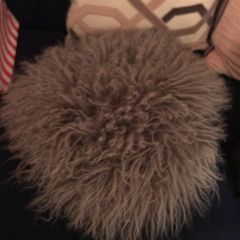 Seat Cushion, Luxurious Fur Chair Pad Super Soft Car Seat Cover Non-Slip Natural Wool Rugs Office Desk Chair Stool Cushion