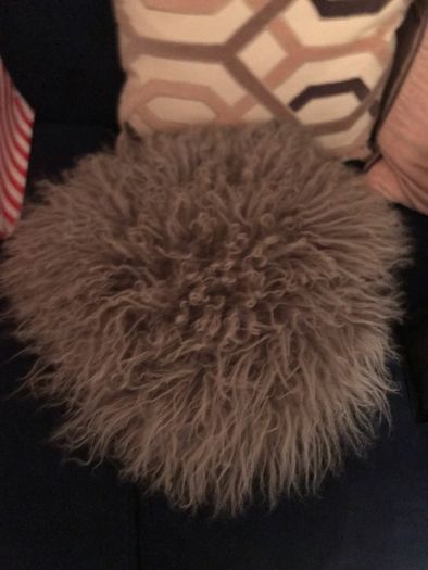 Seat Cushion, Luxurious Fur Chair Pad Super Soft Car Seat Cover Non-Slip Natural Wool Rugs Office Desk Chair Stool Cushion