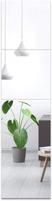 Full length mirror Tiles, 30cm x 30cm 4 Pack-Self Adhesive Real Glass Frameless Wall Mirrors for Home Decoration
