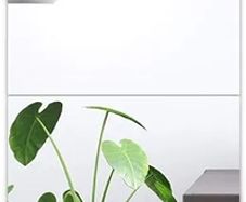 Full length mirror Tiles, 30cm x 30cm 4 Pack-Self Adhesive Real Glass Frameless Wall Mirrors for Home Decoration