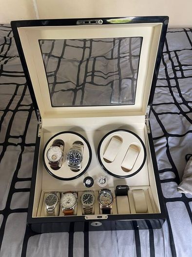 Automatic Watches Watch Turner 4+6 Watches Watch Winder Box Watch Box Wooden Display Case
