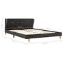Bed Frame Dark Grey Burlap 135x190 cm Image 7