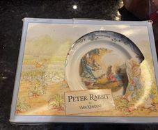 Vintage Wedgewood Peter Rabbit 3 piece Christening gift set