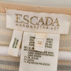 Vintage ESCADA virgin wool mix cardigan with ML gold metal buttons Sz 38 (Fit 12-14UK)