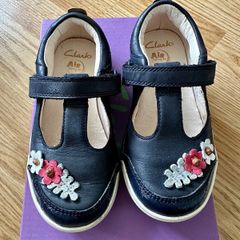 CLARKS Mini Blossom Blue Leather