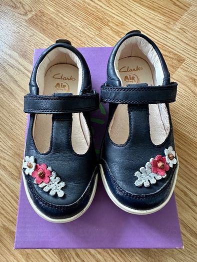 CLARKS Mini Blossom Blue Leather