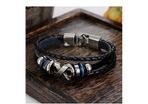 Men's Leather & Metal Alloy Bracelet - great gift
