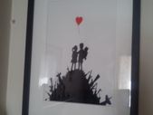 Banksy stickers suitable for walls etc.