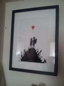 Banksy stickers suitable for walls etc.