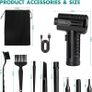 FREE DELIVERY | Compressed Air Cleaner for PC - Electric Air Duster, 10000RPM Super High Power Keyboard Cleaner with 3-Gear Speed, Led-Light, Rechargeable Compressed Air Blower for Laptop, Car & Home Cleaning Image 5