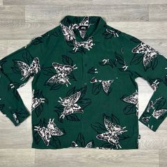 Stussy Butterfly 100% Rayon Shirt Mens Large