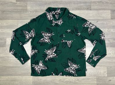 Stussy Butterfly 100% Rayon Shirt Mens Large