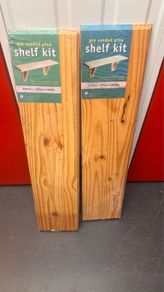 2 New Solid Pine Shelf Kits 890mm