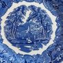 Fabulous Set of Five Mason's Ironstone Blue Vista 8 Inch Salad Plates in Excellent Vintage Condition, Circa 1950 Image 4