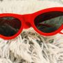 Retro Cat Eye Sunglasses  Red Frame Image 9