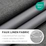 100% Blackout Lined Curtains W66 x L84 Inch Drop, Linen Look Eyelet Thermal Insulated Curtains with Coating Back Layer for Light Blocking Noise Reduction, Grey - 2 Panels Image 2