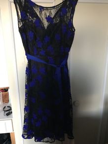 Size 12 black and blue dress