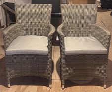 Brand new outdoor wicker chairs - Sold as pair